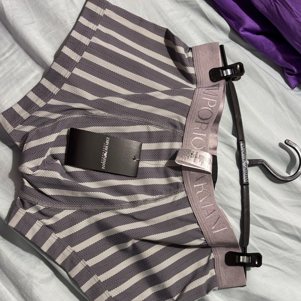 Emporio Armani Women's Shorts in Gray and White